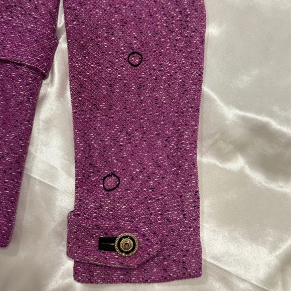 St. John Collection by Marie Gray Santana Jacket 8 Purple Tweed Blazer Vintage - Picture 10 of 15